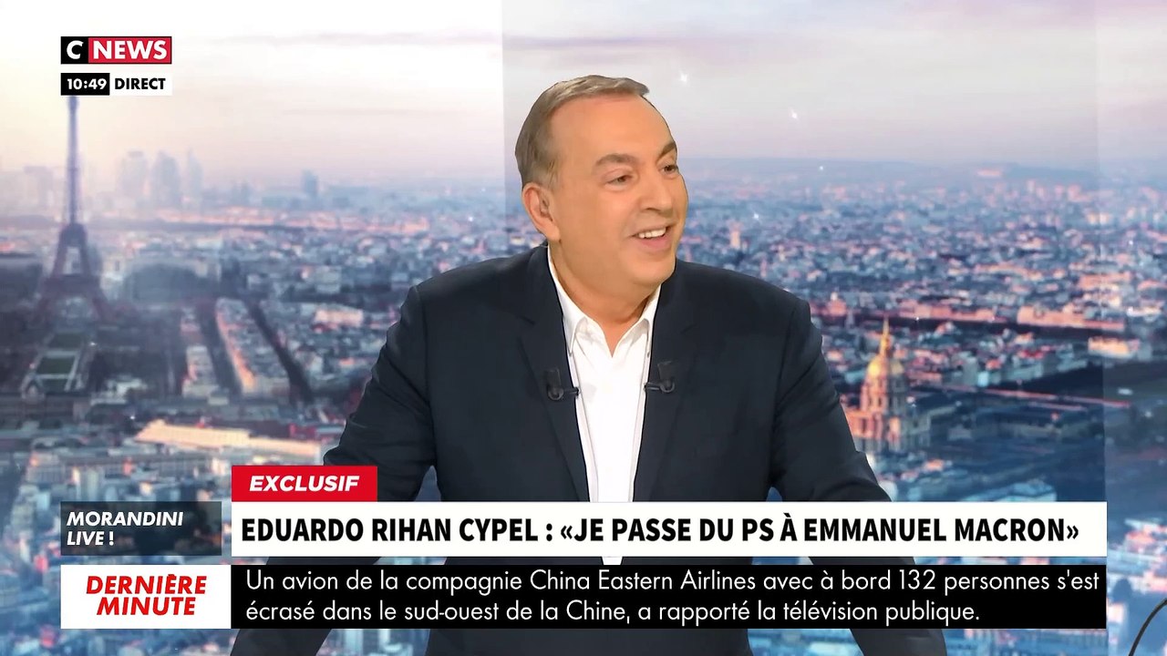 EXCLU - Eduardo Rihan Cypel quitte le Parti Socialiste pour rejoindre Emmanuel Macron et il s'explique dans "Morandini Live"