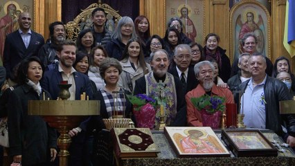 Chinese-Americans in New York City gather to show solidarity with war-torn Ukraine