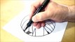 How to Draw 3D Rocket - Drawing missile in Hole - 3D Trick Art Illusion