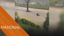 Lebuhraya Pasir Gudang sesak ekoran banjir kilat