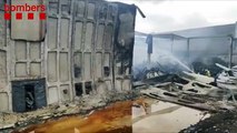 Incendio de una fábrica en Montornès del Vallès