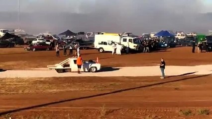 We are live from Brobenah Speedway for the burn outs