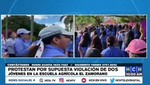 Protestan en reconocida escuela agrícola, denunciando la supuesta violación de dos jovencitas