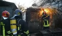 Guardamiglio (LO) - Incendio in un capannone in disuso (21.03.22)