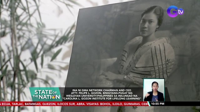Ina ni GMA Network Chairman and CEO Atty. Felipe L. Gozon, binigyang-pugay ng Wesleyan University-Philippines sa paglunsad ng Carolina L. Gozon Institute for Lifelong Learning | SONA