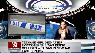 Teenage girl dies after e-scooter she was riding collides with van in Newham, east London
