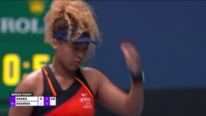 Osaka v Sharma | WTA Miami Open | Match Highlights