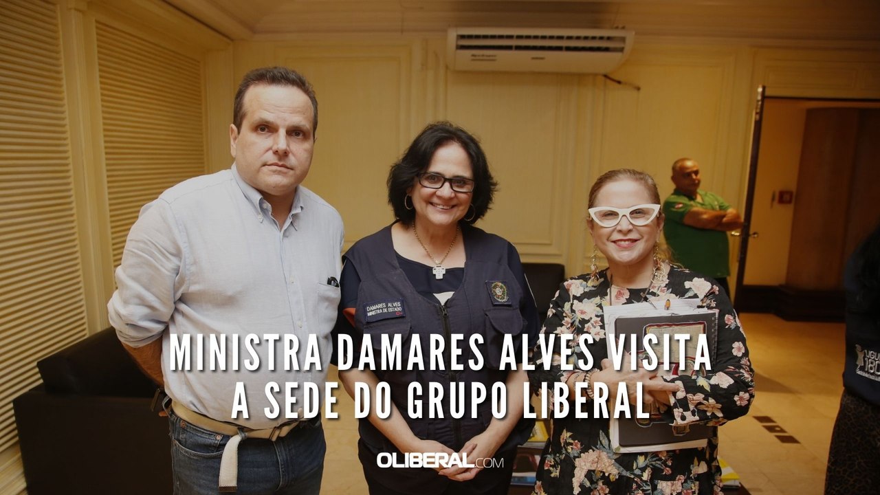 Ministra Damares Alves visita a sede do Grupo Liberal