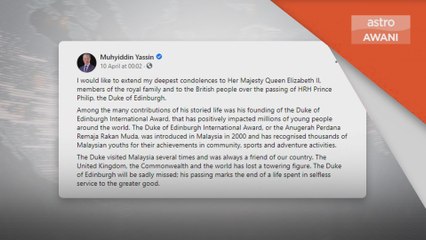 Putera Philip | Pemimpin Malaysia rakam ucapan takziah