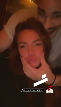 Adil Rami et Léna Guillou.