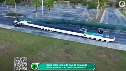 Carro mais longo do mundo fica ainda maior e conta com piscina e heliponto