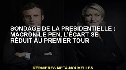 Election présidentielle : Macron-Le Pen, l'écart au premier tour se resserre