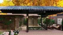 Relaxing Japanese Tiny House Garden Koi Pond | Minimalist Interior Design