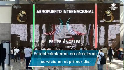 En su primer día, AIFA deja a pasajeros sin bancos, casas de cambio y comida