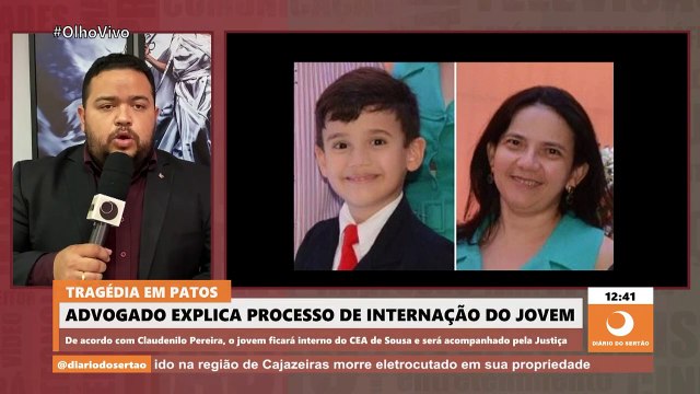 Advogado explica internação de adolescente que matou a mãe, o irmão e baleou o pai em Patos