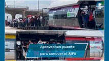 Tras inauguración del AIFA, asistentes abarrotan Mexibús para regresar a sus casas