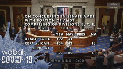 COVID-19: Kongres AS lulus pakej bantuan AS$900 bilion