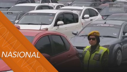 Trafik perlahan di LPT 1 menuju ke Timur