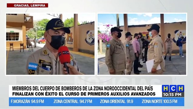 Cuerpo de Bomberos culmina capacitación en primeros auxilios avanzados en Lempira
