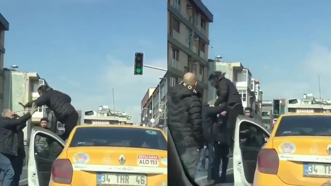 Kadıköy’de yol verme kavgasında yumruklar havada uçuştu