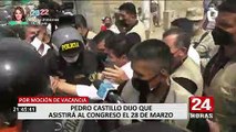 Pedro Castillo aseguró que sí irá el lunes 28 al Congreso por moción de vacancia en su contra