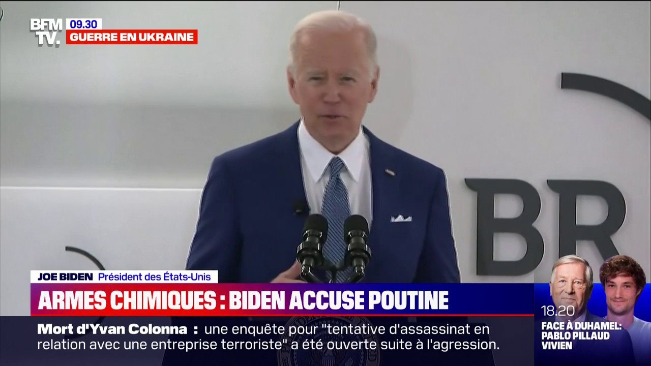 D'après Biden, Poutine envisage d'utiliser des armes chimiques et biologiques en Ukraine