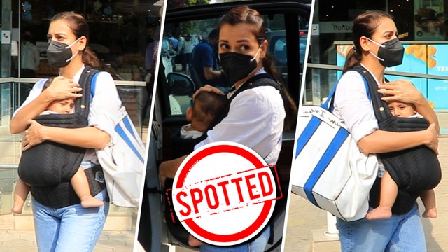 Dia Mirza Snapped With Her Son For The First Time On The Streets Of Mumbai | Spotted