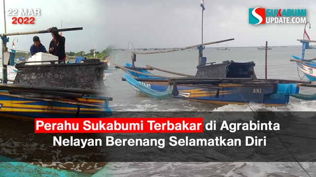Perahu Sukabumi Karam-Terbakar di Agrabinta, Nelayan Berenang Selamatkan Diri