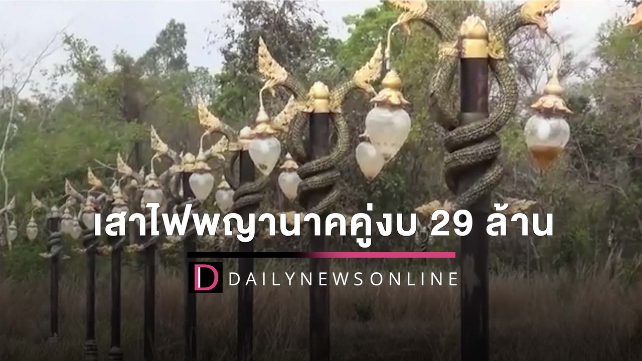 รู้จักเสาไฟพญานาคคู่งบ 29 ล้าน ตั้งตระหง่านสวยใ...