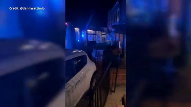 This is the aftermath of a bus crash in Tunbridge Wells