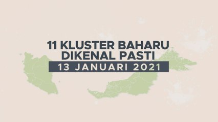 [INFOGRAFIK] 11 Kluster Baharu Dikenal Pasti – 13 Januari 2021