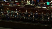 La ovación a Zelenski en el Parlamento italiano