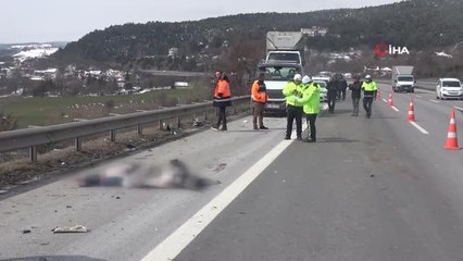 Tırın çarptığı çekici sürücüsü hayatını kaybetti