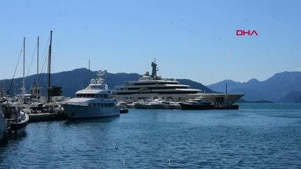 ABRAMOVİÇ'İN YATI 'ECLİPSE' MARMARİS'TE; MEGA YATA YOĞUN İLGİ