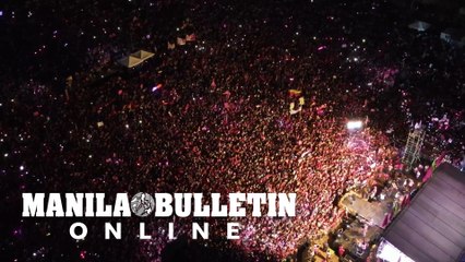 Aerial shots from Team Leni-Kiko campaign rally in Nueva Ecija