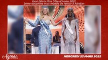 Agenda de la semaine du 21 au 26 Mars 2022-Yacé Olivia Miss Côte d’ivoire 2021, 2ème dauphine miss monde de retour à Abidjan