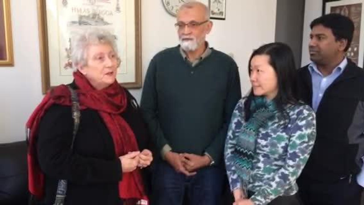 Leaders talk about the interfaith meeting