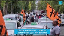 Taxistas marcharon en La Plata por las fotomultas y por suba de tarifas