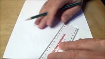 Drawing with Graphite Pencil - Round Hole Illusion - Trick Art on paper