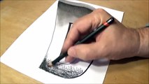 How to Draw 3D Letter - Trick Art Drawing - Anamorphic Illusion