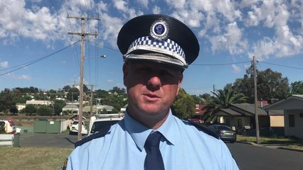 Junee Siege - Inspector Robert Vergano talking after the siege concluded 23 hours after it began