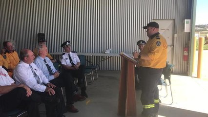 Handover and thanks from the rural fire service