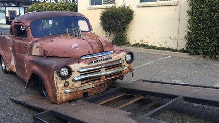 Wagga High School 14-year-old Nash Salmon starting up his Rat Rod