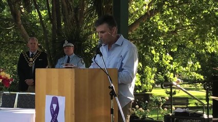 Kapooka Commandant Colonel Mick Garraway at Domestic Violence March Nov 2017