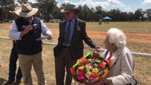 Nell being presented with award by Royal Agricultural Society General Manager Murray Wilton