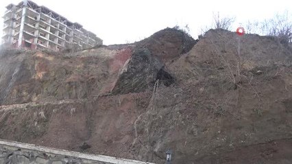 Fatsa'da korkutan heyelan