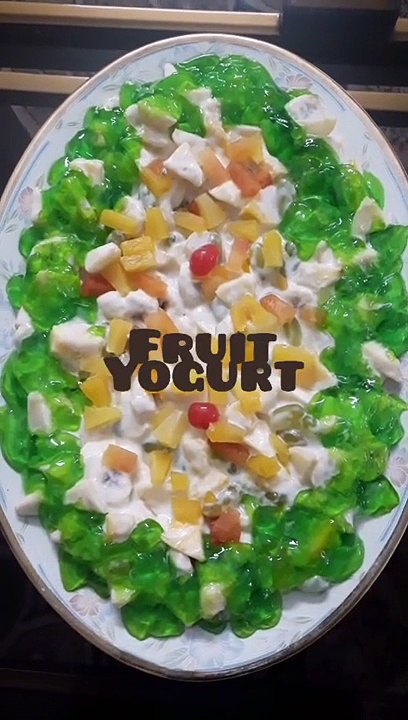 Fruit Yogurt (MashAllah) __ how to prepare fresh fruit yogurt # fresh fruit yogurt __ fruit yogurt