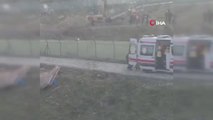 Şantiye alanında çalışan işçilerin üzerine beton pompası devrildi: 2 işçi yaralandı