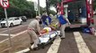 Duas pessoas ficam feridas após colisão entre motos na Rua da Lapa