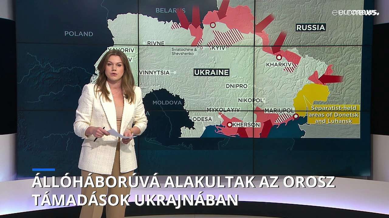 Állóháborúvá alakult az orosz erők által kezdett támadás több helyen Ukrajnában